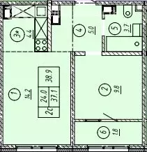 2-комнатная квартира: Оренбург, улица Автомобилистов, 13 (39 м) - Фото 0