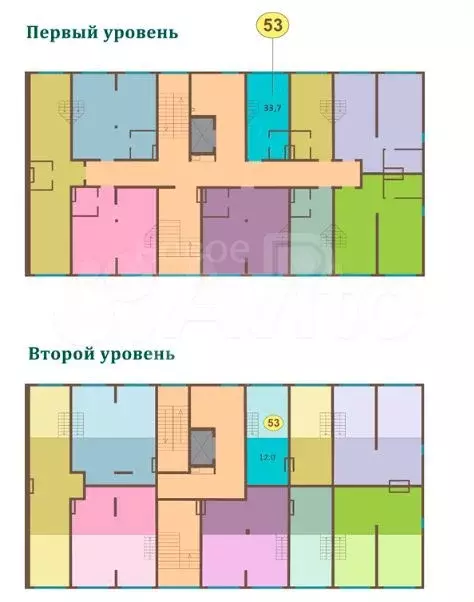 Своб. планировка, 33,7 м, 1/7 эт. - Фото 1