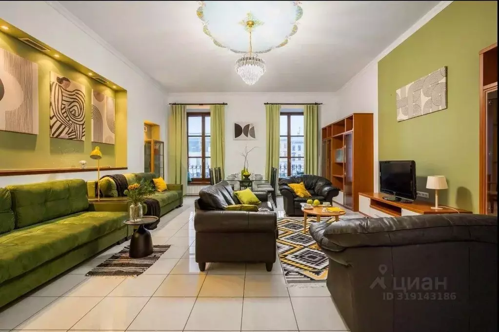 4-к кв. Санкт-Петербург наб. Реки Фонтанки, 25 (98.0 м) - Фото 0