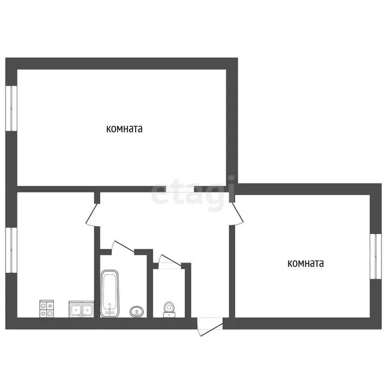 2-комнатная квартира: Ялуторовск, Северная улица, 108 (46.2 м) - Фото 1