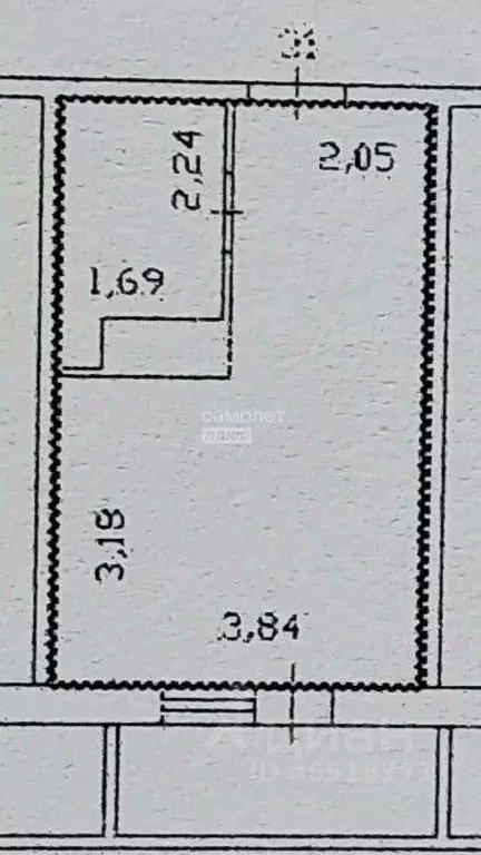 Студия Тюменская область, Тюмень Велижанская ул., 66 (22.0 м) - Фото 2