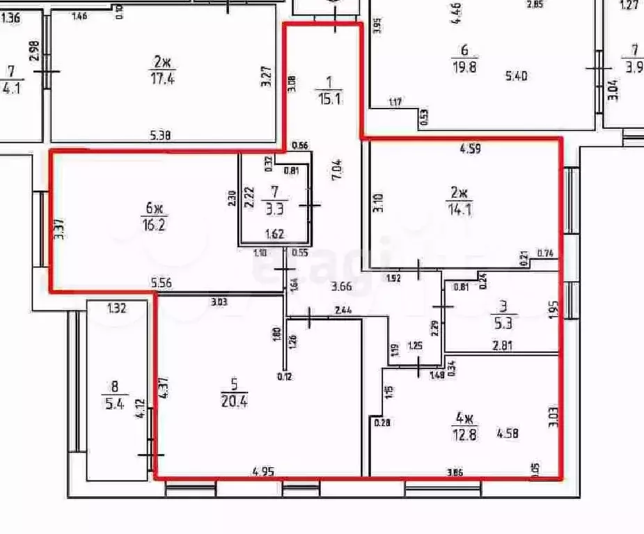 3-к. квартира, 90 м, 9/12 эт. - Фото 0