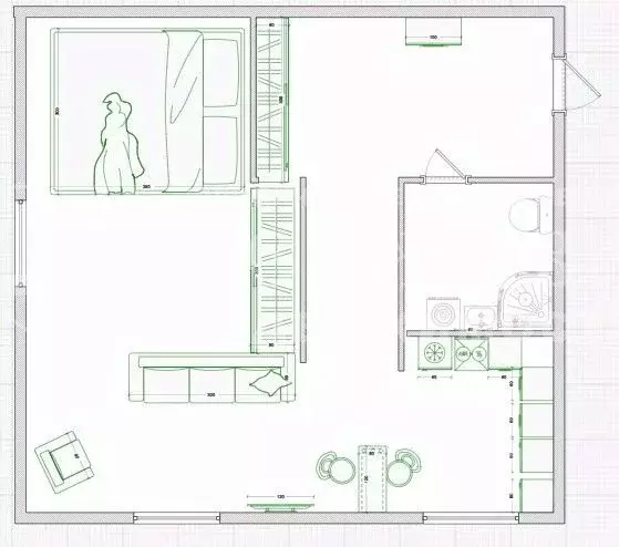 1-к кв. Кемеровская область, Кемерово ул. Дзержинского, 5а (31.6 м) - Фото 2