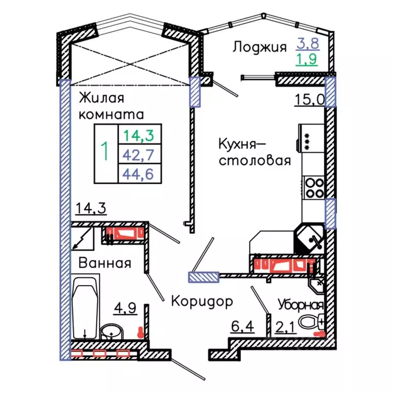 1-к кв. Белгородская область, Старый Оскол Садовые Кварталы мкр, 4 ... - Фото 0