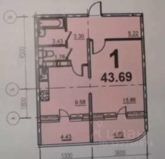 1-к кв. Московская область, Егорьевск 5-й мкр, 13 (39.0 м) - Фото 0