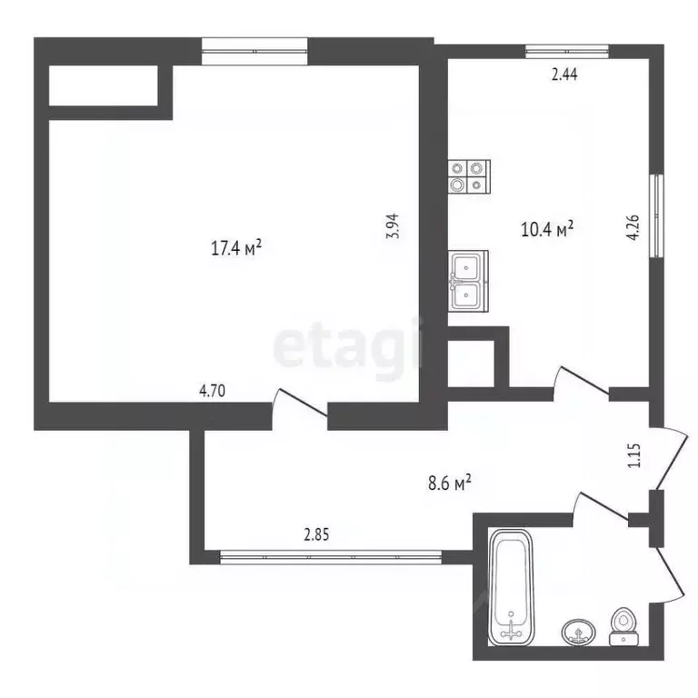 2-к кв. Крым, Ялта ул. Кирова, 131 (39.0 м) - Фото 2