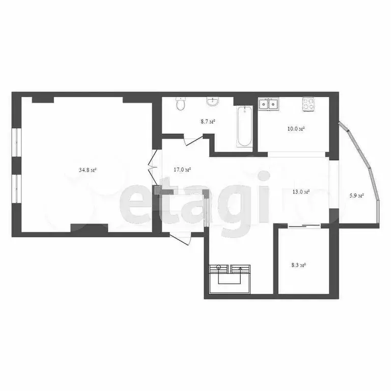 6-к. квартира, 198,8 м, 3/8 эт. - Фото 0