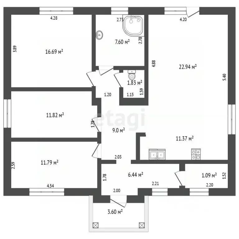 Дом в Башкортостан, Стерлитамакский район, Казадаевский сельсовет, с. ... - Фото 1