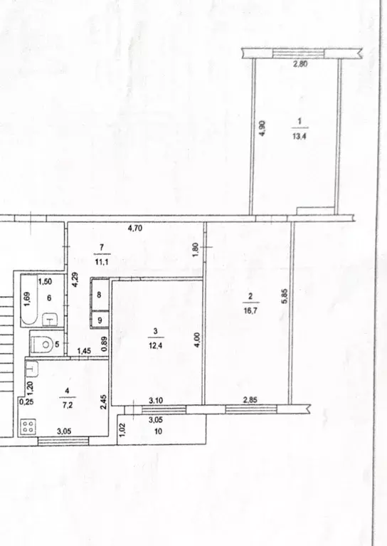 3-к кв. Московская область, Дмитров Центральная ул., 5А (65.0 м) - Фото 1