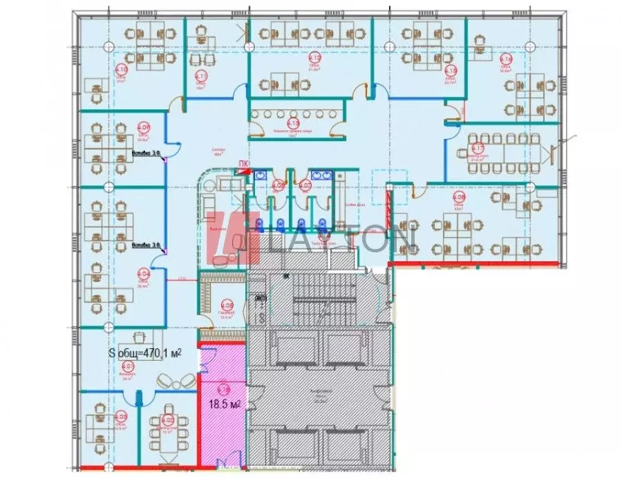 Офис в Москва Киевское шоссе, 22-й км, 6с1 (520 м) - Фото 0