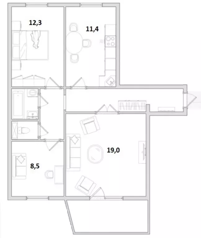 Продаётся 3-к квартира, 65.6 м - Фото 0