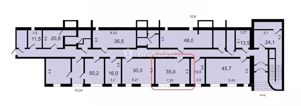 Офис в Коми, Сыктывкар ул. Ленина, 89 (35 м) - Фото 1