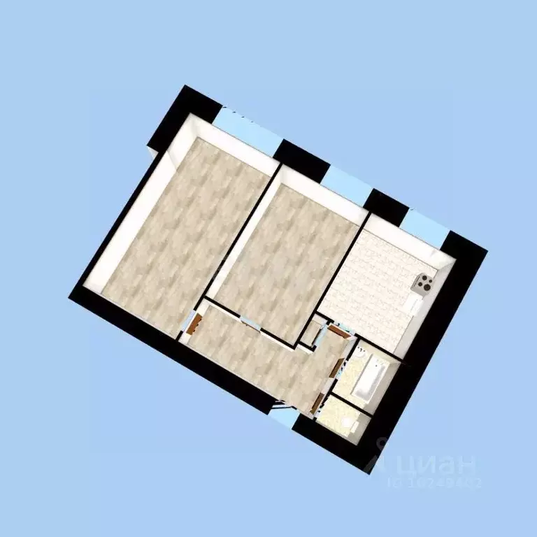 2-к кв. Башкортостан, Уфа бул. Славы, 2/3 (51.1 м) - Фото 2