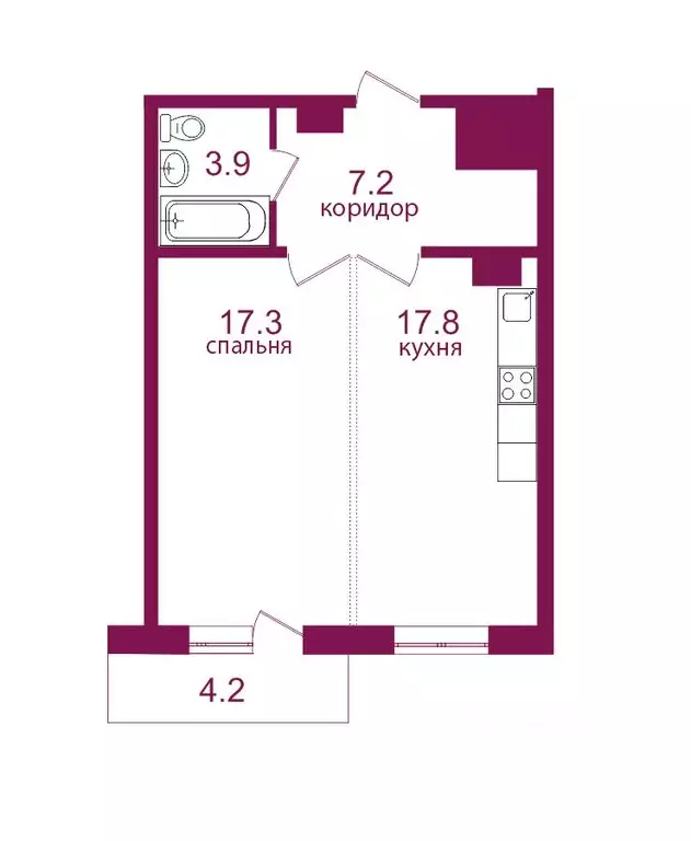 1-к кв. Иркутская область, Иркутск Топкинский мкр, 69 (50.5 м) - Фото 0