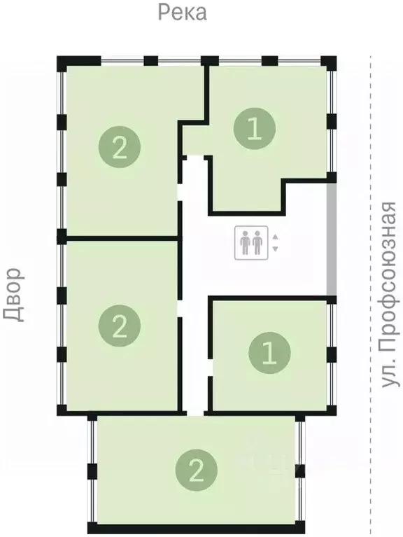 3-к кв. Тюменская область, Тюмень Причальная ул., 11 (82.28 м) - Фото 1