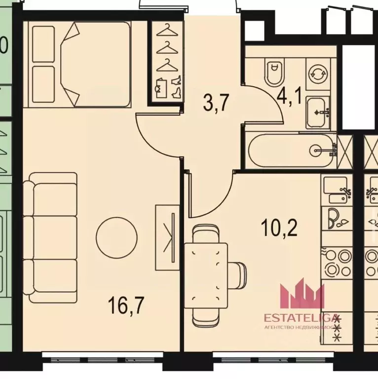 1-к кв. Москва Южнопортовая ул., 26к2 (34.7 м) - Фото 1
