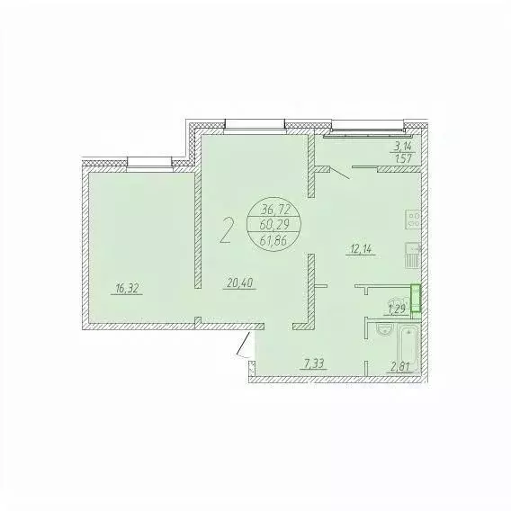 2-к кв. Сахалинская область, Анивский городской округ, с. Новотроицкое ... - Фото 1