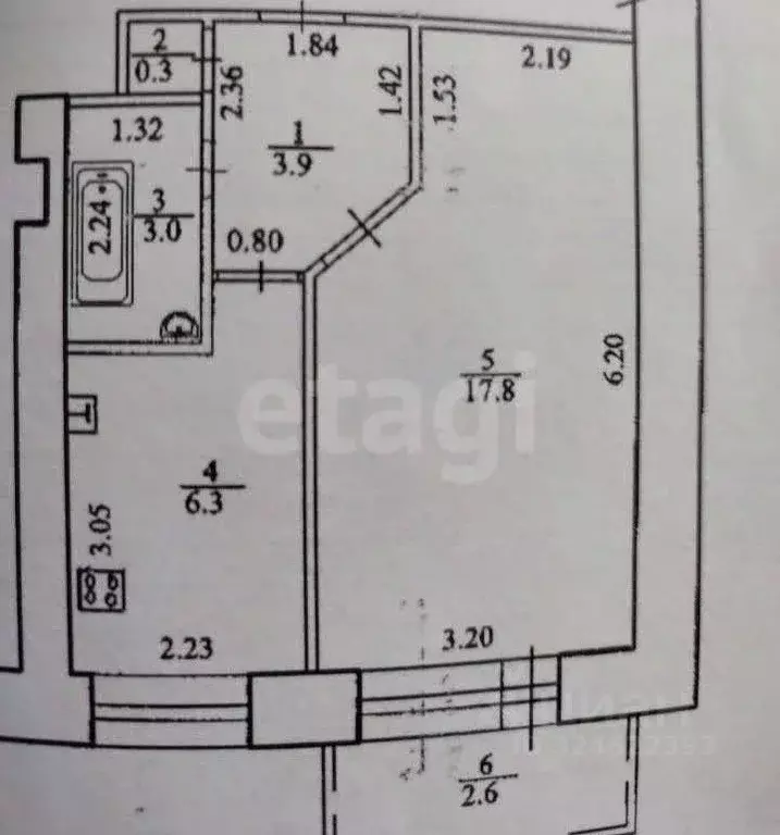 1-к кв. Башкортостан, Уфа ул. Цюрупы, 82 (31.3 м) - Фото 1