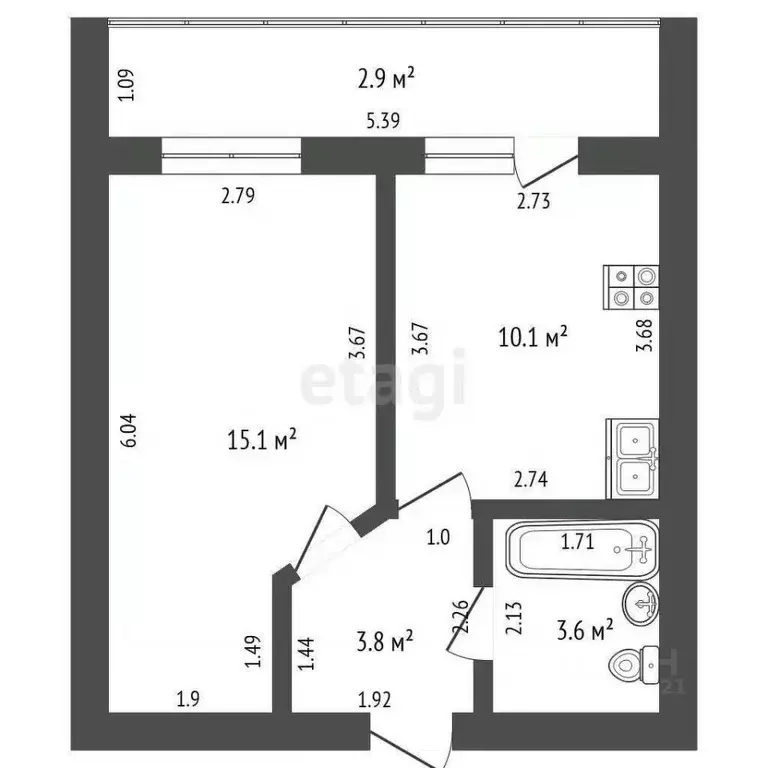 1-к кв. Марий Эл, Йошкар-Ола ул. Западная, 29 (32.0 м) - Фото 2