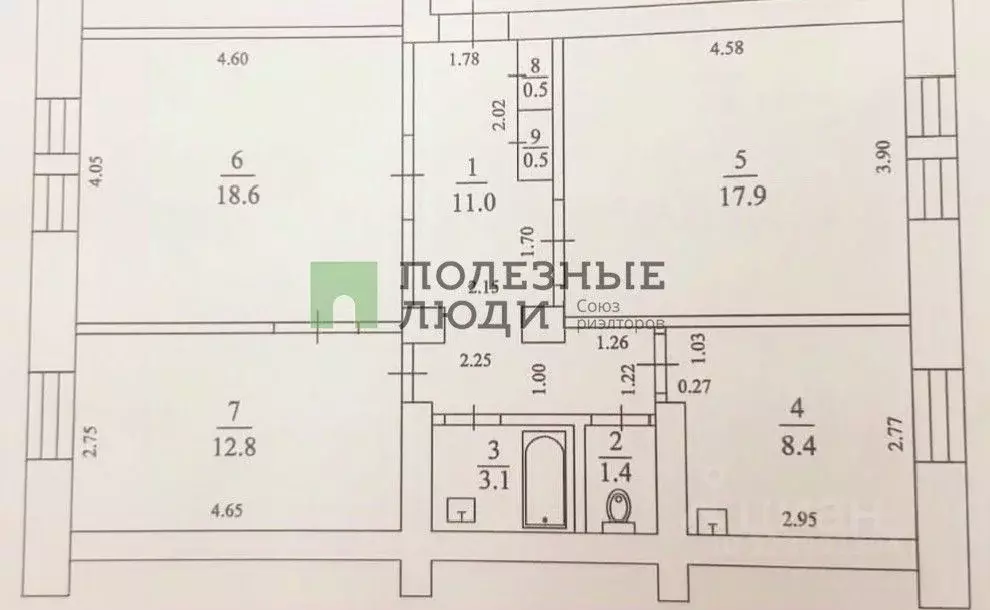 3-к кв. Томская область, Северск ул. Ленина, 14 (74.2 м) - Фото 2