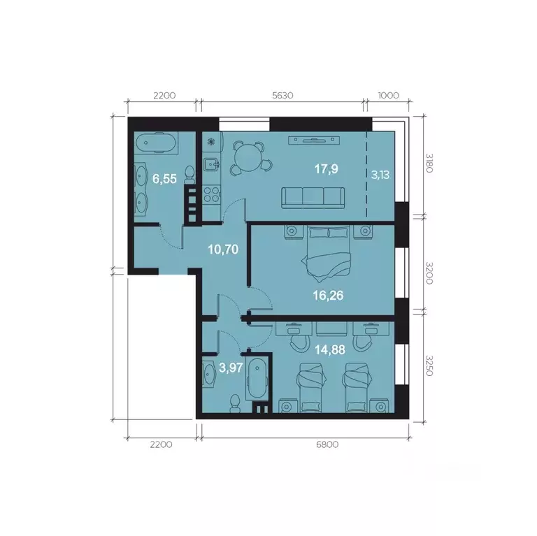 2-к кв. Иркутская область, Иркутск наб. Верхняя, 133 (73.39 м) - Фото 0