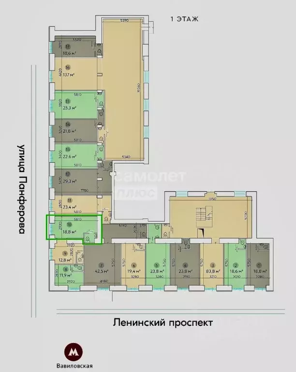 Торговая площадь в Москва Ленинский просп., 81/2 (19 м) - Фото 1