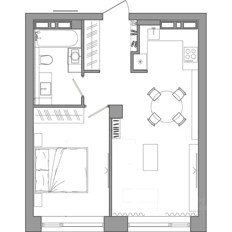 1-к кв. Приморский край, Владивосток ул. Маковского, 55к4 (45.0 м) - Фото 1