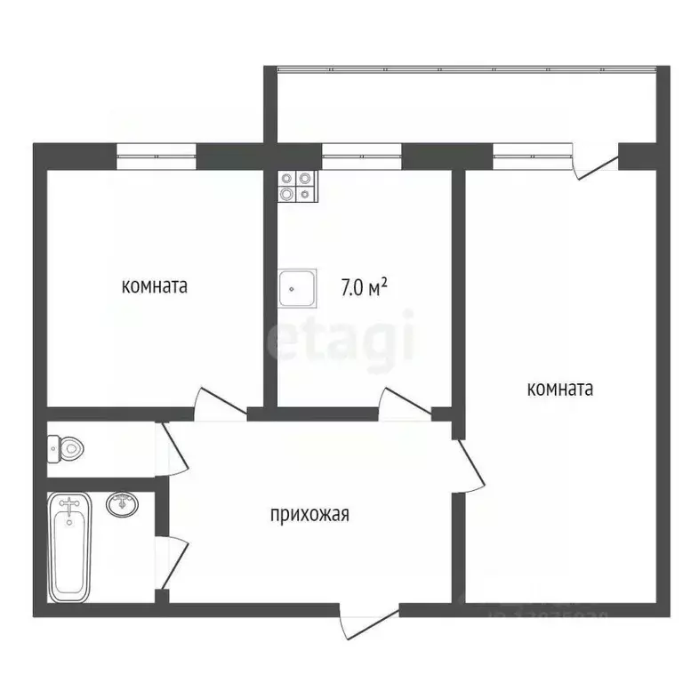 2-к кв. Ярославская область, Ярославль ул. Строителей, 5к4 (50.0 м) - Фото 1