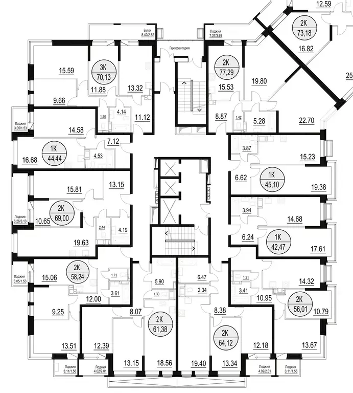 2-к кв. Московская область, Щелково Центральная ул., 65 (70.5 м) - Фото 2
