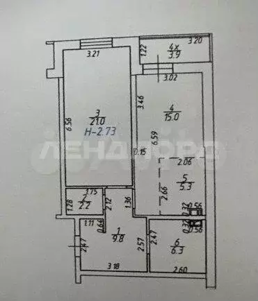 1-к. квартира, 61,6 м, 5/8 эт. - Фото 0