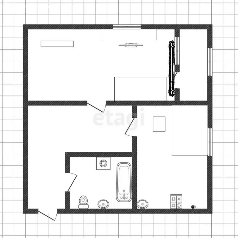 1-комнатная квартира: Самара, Сарапульский переулок, 33 (32.2 м) - Фото 1
