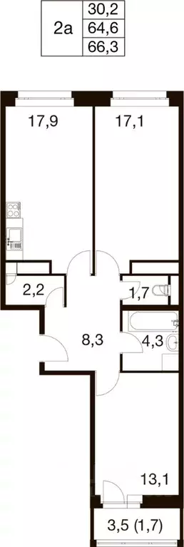 3-к кв. Московская область, Балашиха Гагарина мкр, ул. Проектная, 4 ... - Фото 1