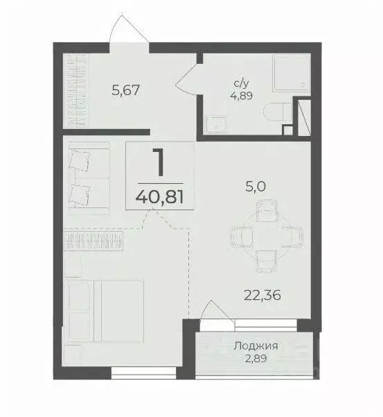 1-к кв. Крым, Алушта муниципальный округ, пос. Бондаренково ул. ... - Фото 2