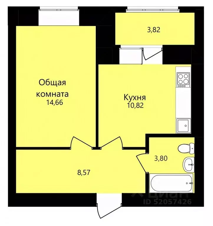 1-к кв. Мордовия, Саранск ул. Филатова, 11 (39.76 м) - Фото 0