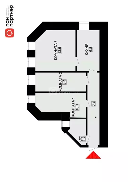 3-к кв. Санкт-Петербург Нейшлотский пер., 7Л (48.0 м) - Фото 2