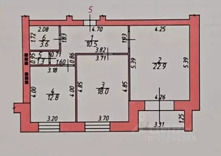 2-к кв. Орловская область, Орел ул. Бурова, 46 (69.0 м) - Фото 2