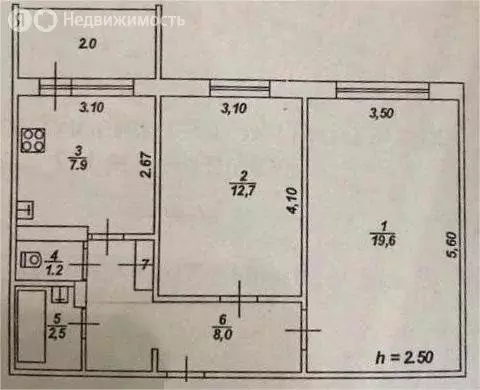 2-комнатная квартира: Тверь, посёлок Химинститута, 50 (52.2 м) - Фото 1