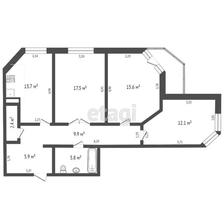 3-к кв. Московская область, Раменское ул. Чугунова, 15/5 (83.2 м) - Фото 0