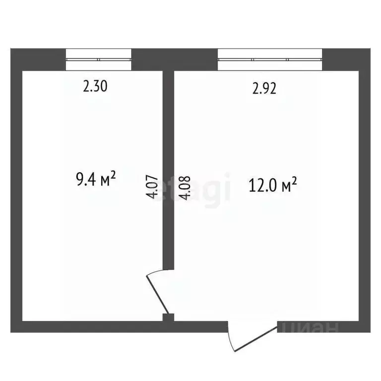 Комната Крым, Саки ул. Строительная (21.4 м) - Фото 2