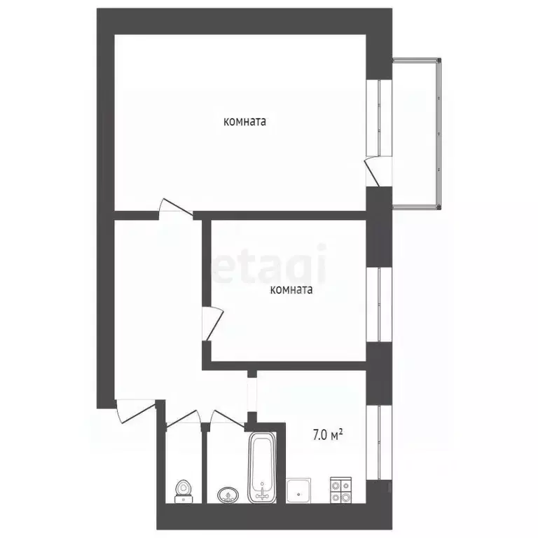 2-к кв. Ивановская область, Иваново ул. Колесанова, 2 (52.1 м) - Фото 1