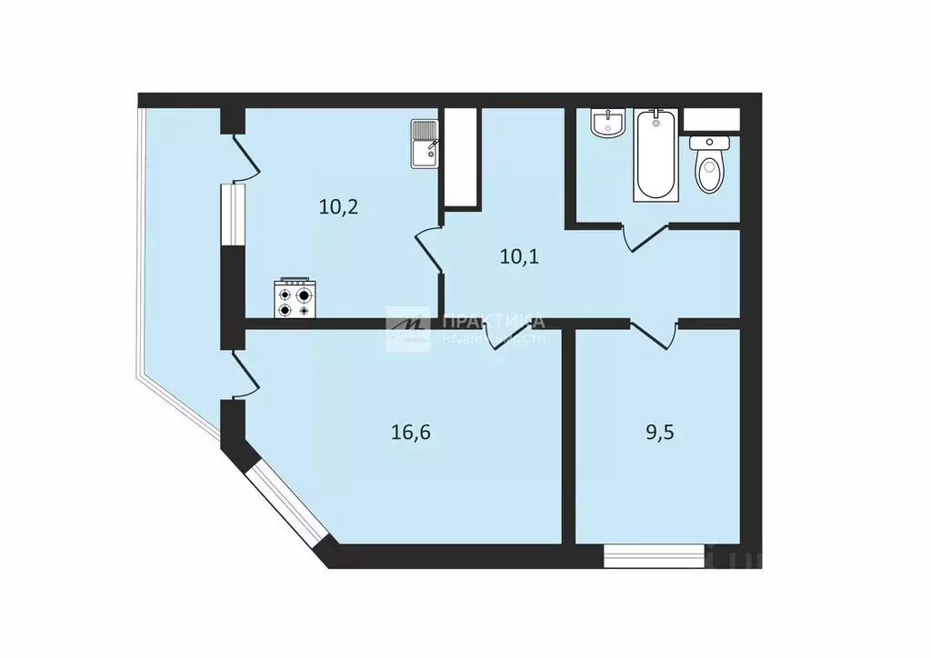2-к кв. Москва Орехово-Зуевский проезд, 14 (52.6 м) - Фото 2