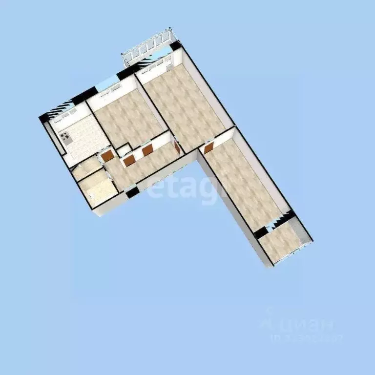 3-к кв. Башкортостан, Уфа Баязита Бикбая ул., 22 (60.5 м) - Фото 1