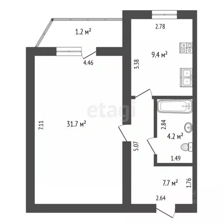 1-к кв. Забайкальский край, Чита Суглинная ул., 2 (53.0 м) - Фото 1
