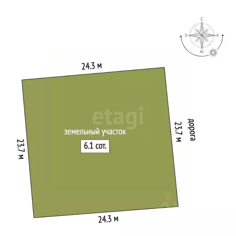 Участок в Марий Эл, Медведевский район, Руэмское с/пос, д. Крутой ... - Фото 1