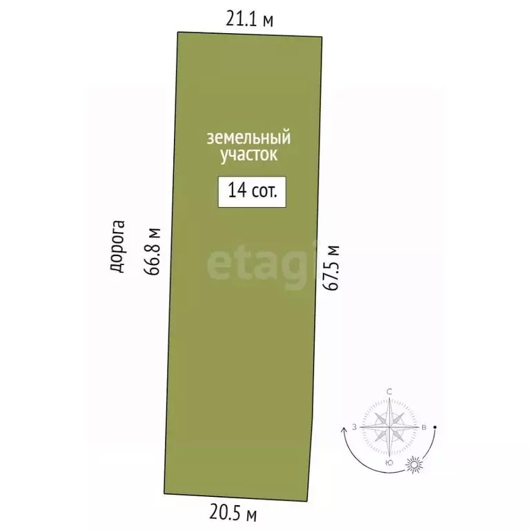 Участок в Мордовия, с. Лямбирь ул. Зеленая (14.0 сот.) - Фото 2