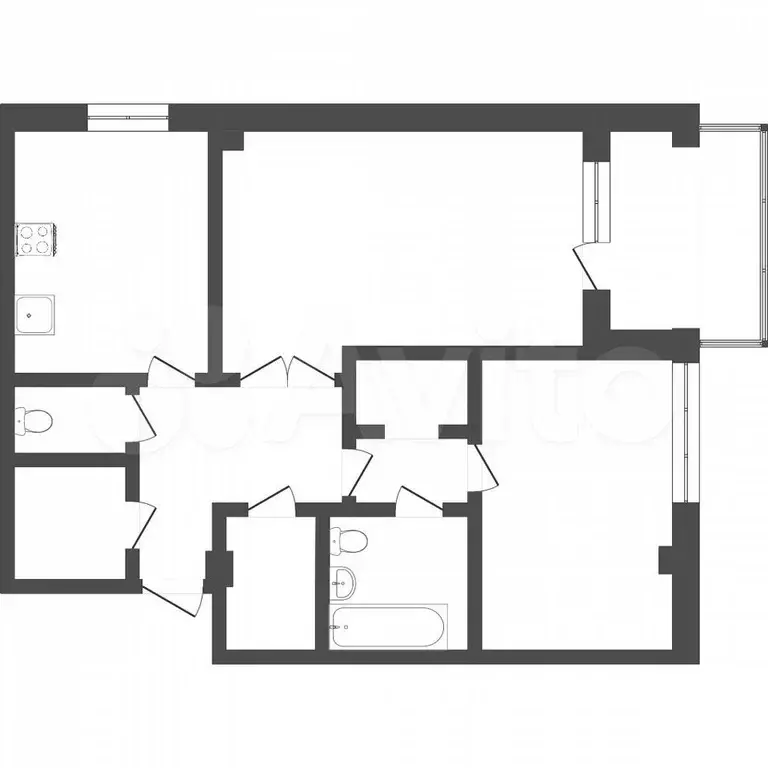 2-к. квартира, 84 м, 3/9 эт. - Фото 0