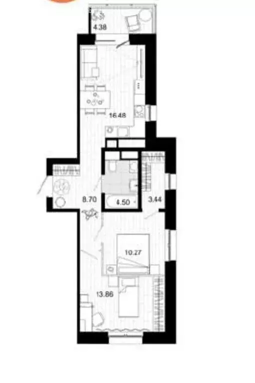 2-комнатная квартира: Иркутск, улица Юрия Левитанского, 8 (61.81 м) - Фото 0