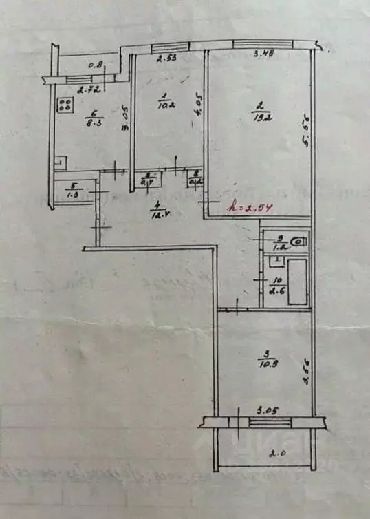 3-к кв. Тверская область, Тверь ул. Фрунзе, 8к2 (70.0 м) - Фото 2
