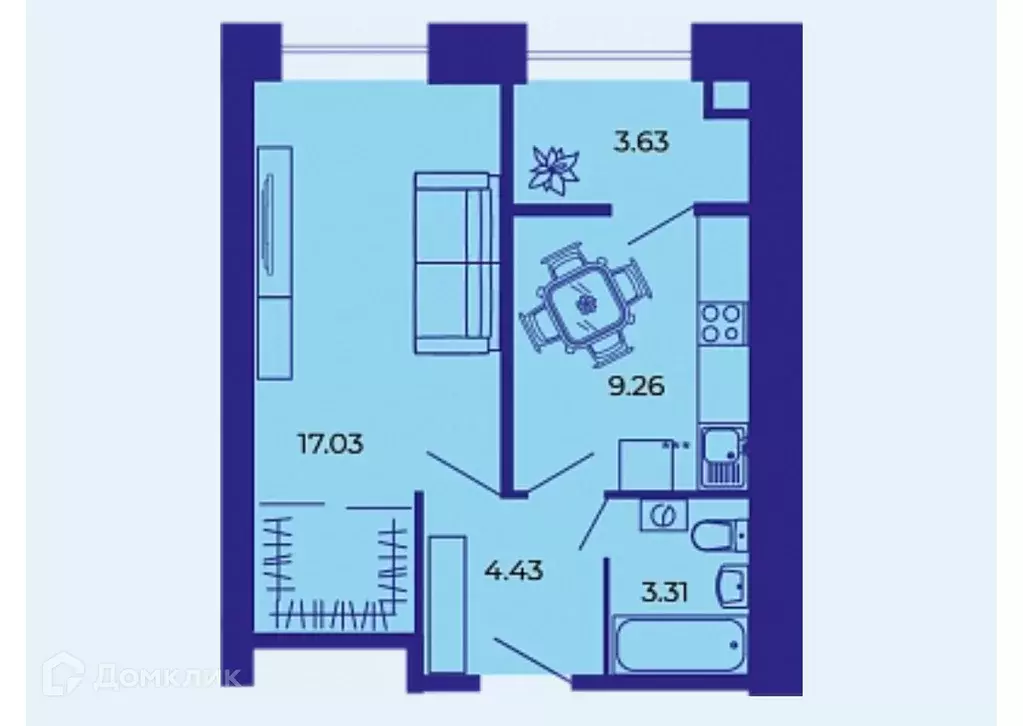 Продаётся 1-к квартира, 37.9 м - Фото 1