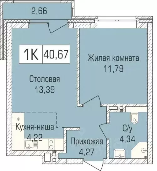 1-к кв. Новосибирская область, Новосибирск ул. Василия Клевцова, 3 ... - Фото 0